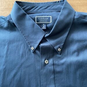 Club Room - regular fit - navy long sleeve button down